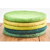 feelz Seat Cushion Round Felt Various Shades of Green 100%