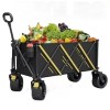 Unbranded Folding Utility Wagon, Metal Frame, Adjustable Handle, Heavy-Duty, Collapsible