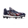 Boombah Men's Raptor USA Corps Molded Cleat Navy/Red/White - Size