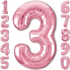 Jonami Foil Number Balloons, Rose