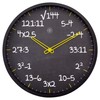 NexTime Wall Clock, Black, One Size