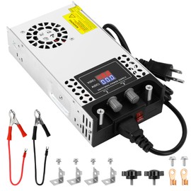 NUOWEIDE Adjustable 0-48V Power Supply 12.5A 600W, 110V AC to DC 0-48V Buck Converter 0-12.5A 600W Power Supply with LCD Display Adjustable Voltage Current 110V/220V AC to 48V DC Converter