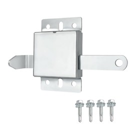 QZATTCAEN Garage Door Side Lock Inside Deadlock for Most Garage Door Galvanized Steel -1pack, Silver