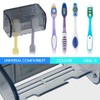 2 PCS Toothbrush Holder Wall Mounted with Cover for Bathroom,