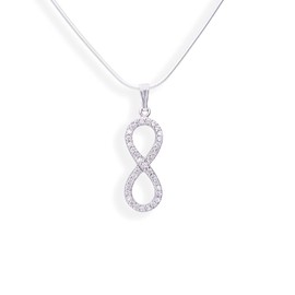 Necklace, Chain 925 Silver with Infinity Sign Pendant