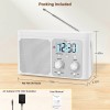 DreamSky Portable AM/FM Radio with Digital Display Battery or Plug-in