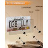 2 Transparency Flat License Plate Frame, ABS Car Front/Rear License