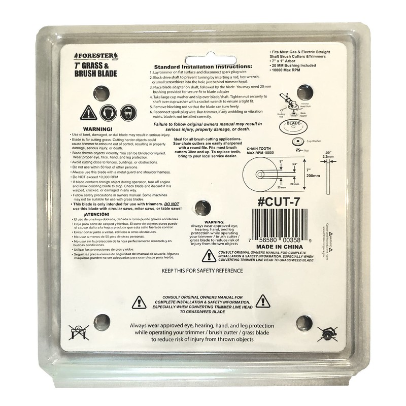 FORESTER Brush Cutter Blades - Trimmer Chainsaw Tooth Saw Blade