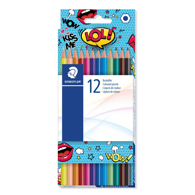 Staedtler 175 COC12 Hexagonal Colouring Pencils (Pack of 12)