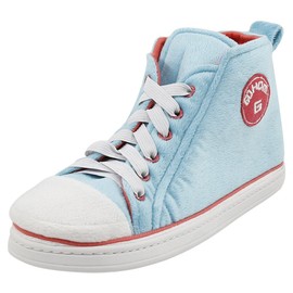 Gohom Sneaker Slippers for Women Plush Fashion Indoor House Slipper Boots Fabric Indoor House Bedroom Fashion Sneaker Slippers Boots Szie 11 Blue and Red