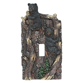 BLACK FOREST DECOR Woodland Bear Cubs Single Switch Plate
