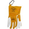 Caiman White/Gold Goat Grain Kontour Welding Gloves Arched Wrist Unlined