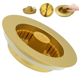 3 in 1 Kithcen Sink Drain Strainer (Brass+ ABS basket)