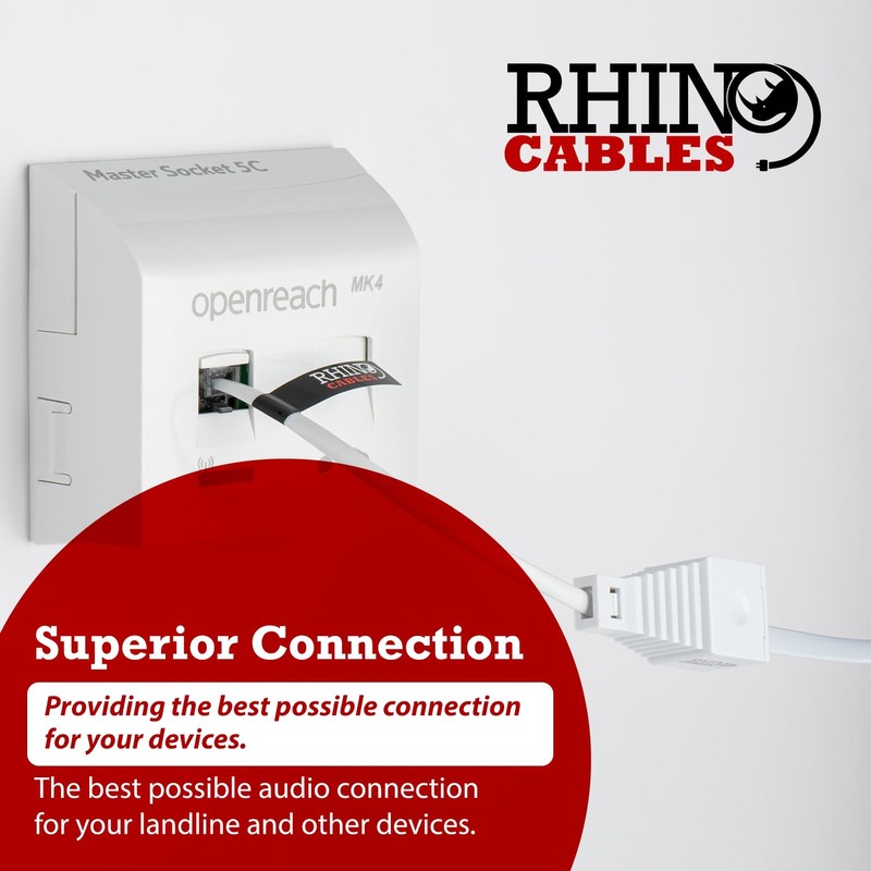 rhinocables RJ11 to BT Socket Adapter - Phone to Ethernet