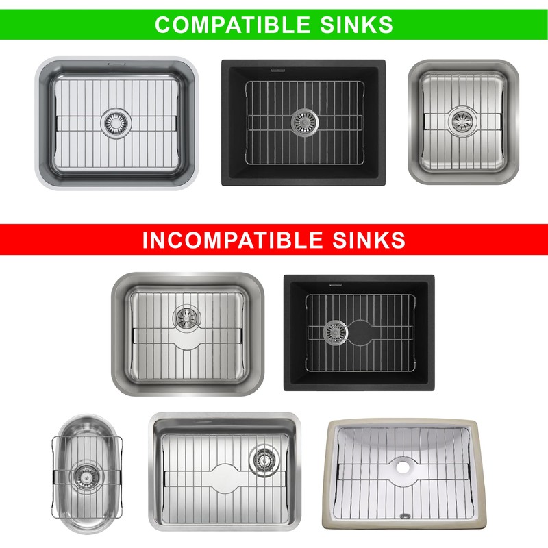 SunnyPoint 304 Stainless Steel Sink Protector Rack – Rust-Resistant Grid