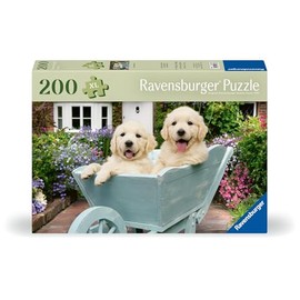 Ravensburger 12001368 12001368 Golden Retriever Puzzle for Elderly and Seniors, with 200 Extra Grippy Puzzle Pieces, Large Image Template and Puzzle Mat