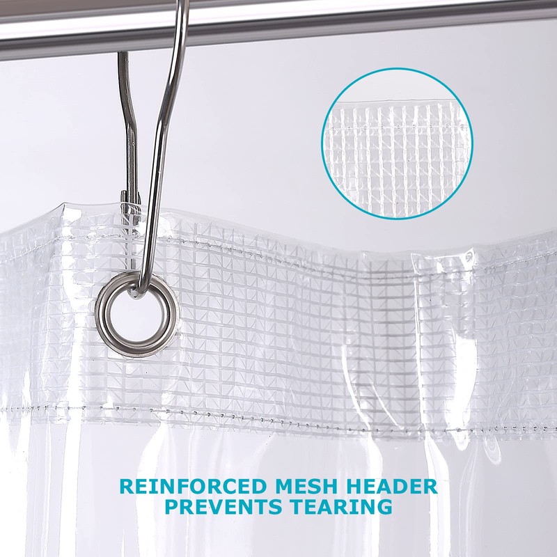 MhhYLL White Shower Curtain Liner,72 x 84 Inches Vinyl 10