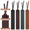 kdafio 4 Pcs Leather Bookmark, Classic Stitched Bookmark with Leather