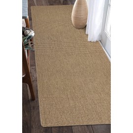 EARTHALL Upgraded Boho Runner Rug 2'x6', Natural Hallway Runner,100% Woven Cotton Washable Natural Indoor Outdoor Rug Runner 2x6 for Kitchen/Laundry Room/Doorway/Bedroom