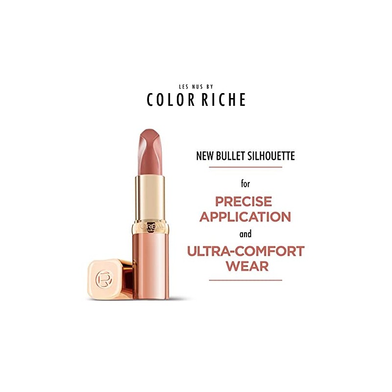 L'Oréal Paris Color Riche Satin Smooth Lipstick, Moisturising Pure Pigment