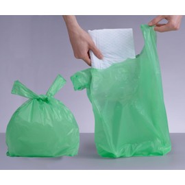 200 x ALIA EXTRA LARGE Adult Incontinence Nappy Sacks | Easy Tie Handles | Apple Scented Sanitary Disposable Bags | 2 Packs of 100