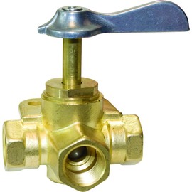SeaSense NPT Female Three Way Valve, 3/8-Inch