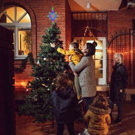 LAMPHOME Christmas Tree Topper (11 Inch 41 LED Twinkling Multicolor)