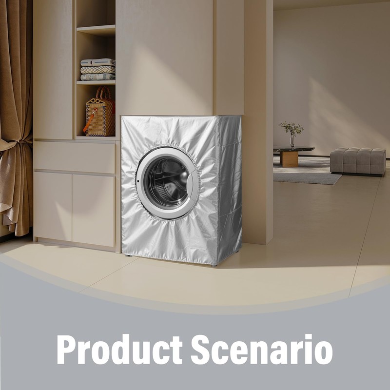Annlpoy Washing Machine Cover Dustproof Front Loading Washing Machine for