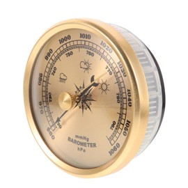 GANAZONO Outdoor Small Barometer Dial for Accurate Weather Forecasting Portable Metal Pressure Gauge for Home and Outdoor Use Multi-Functional Indicator