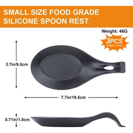 3 Piezas Reposabrazos Modernos De Silicona Para Cuchara, Soportes Para Utensilios De Cocina Para Estufa, Material De Calidad Sin BPA, Soporte De Utensilios Para Cucharones, Soporte Para Tapa De Olla