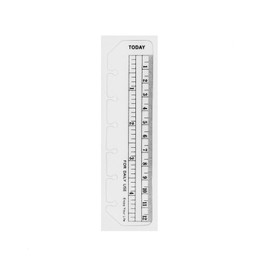 A6 A5 6 Holes Binder File Folder Organizer Slide-In Plastic Bookmark Dividers Ruler (Clear, A7)