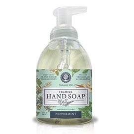 Nature's Oil Foaming Hand Soap, Peppermint, 10 Fluid Ounces (Single Unit)