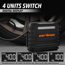 CARTMAN Air Compressor Tire Inflator Portable Air Pump for Car Tires Cordless Compact Bike Pump Auto Tire Pump with Digital Pressure Gauge