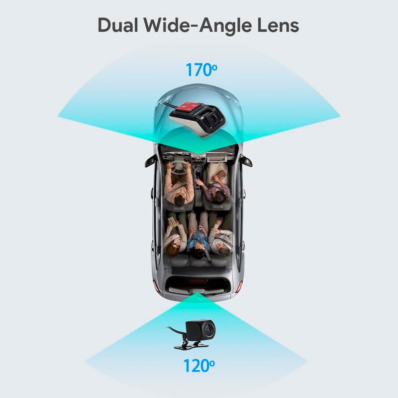XTRONS FHD 1080P Car Front DVR & 720P Car Rear
