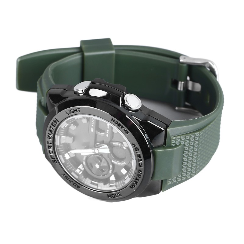 Quartz Electronic Watch Casual Double Movement Waterproof Dual Display Luminous