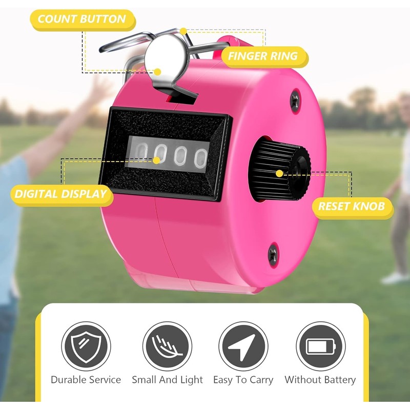 8 Pack Hand Tally Counter 4 Digit Mechanical Palm Click