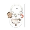 Key Ring for Women, Round with Friendship Saying, Charming Butterfly
