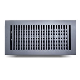 Caststo Cast Aluminum Contemporary Vent Cover - Black Model Rock (6X14 (Overall: 8x16))