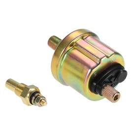 Domary 52MM Oil Pressure Celsius Water Temperature Gauge Voltmeter Chrome 3 in 1 Gauge Kit Car Motorcycle Meter