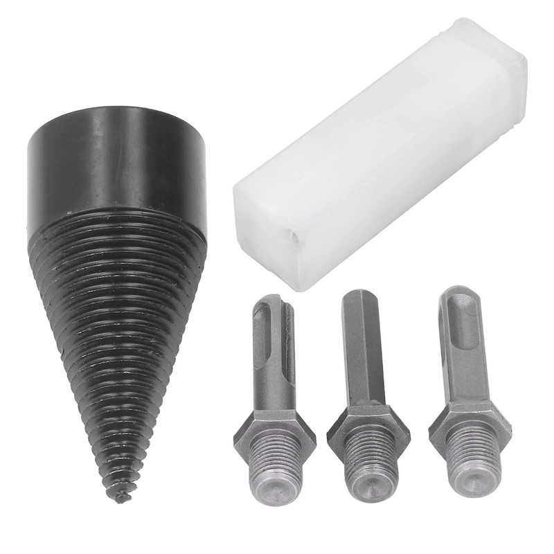 Wood Splitting Drill Carbon Steel Log Splitter Tool Cone Design