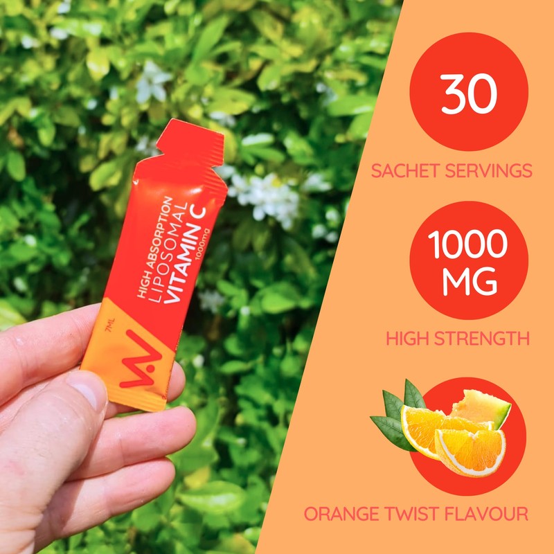 WELL ACTUALLY Liposomal Vitamin C 1000mg Sachets - High Bioavailability