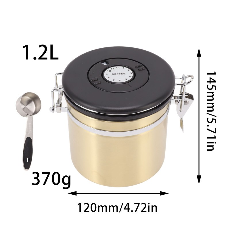 Sealed Sealed Coffee Canister 304 Stainless Steel Coffee Storage Tank
