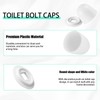 8 Pack Toilet Screw Cover Caps, White Universal Toilet Bolt