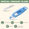 3-Pack Mini Ceramic Box Cutter, Retractable Utility Knife with Safety