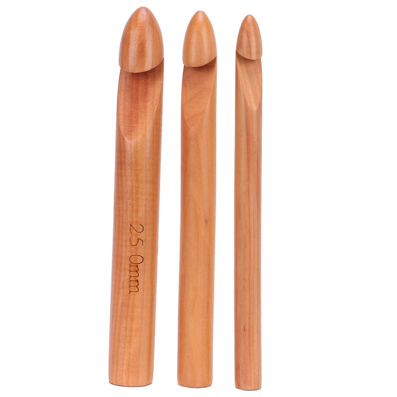 Bamboo Crochet Hook Handcrafted Knitting Needles Yarn Craft 20cm/7.9in Large