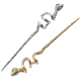 SAFIGLE Snake Shaped Hair Chopsticks 2pcs Metal Hair Sticks for Women for Buns and Updos Minimalist Jewelry