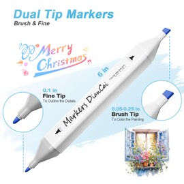 DTXDTech Alcohol Markers 80 Colors,Dual Tip Chisel & Fine Markers Set Waterproof Ink Alcohol Coloring Marker Art Marker Pens Drawing Gift for Painting,Note,Marking,White Barrel