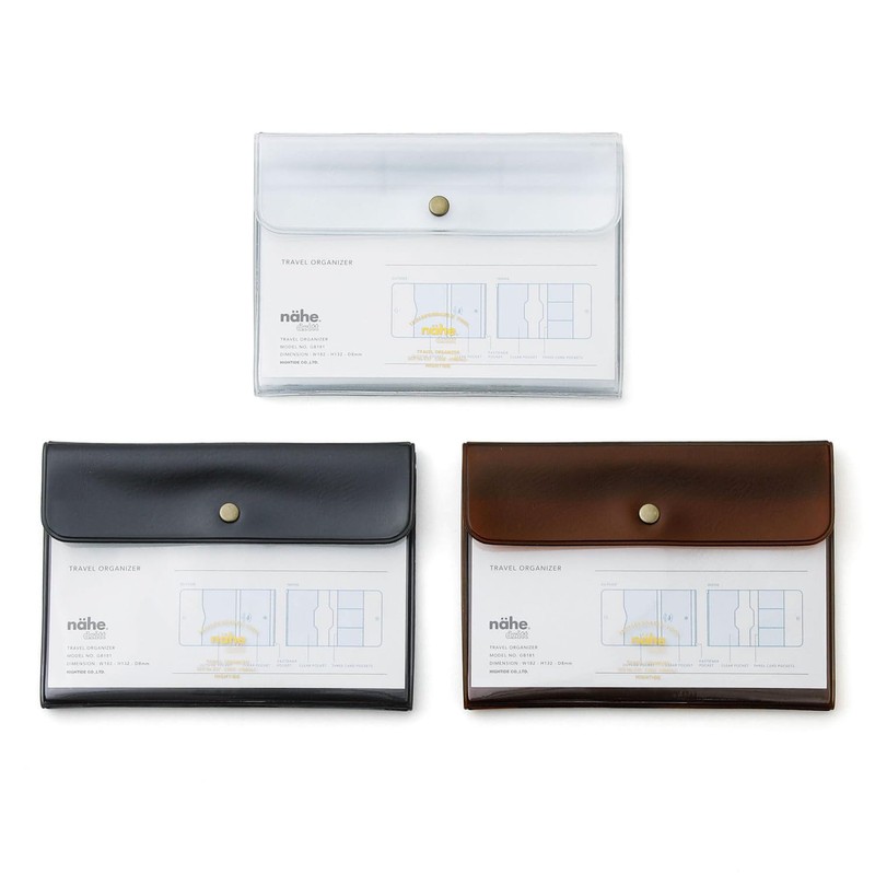 nahe travel organizer, clear gray