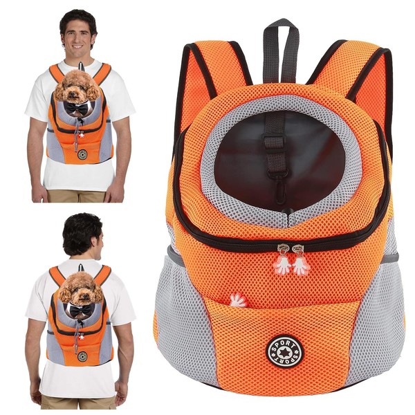 PETCUTE Dog Carrier Backpack, Adjustable Pet Backpack for Small Dogs