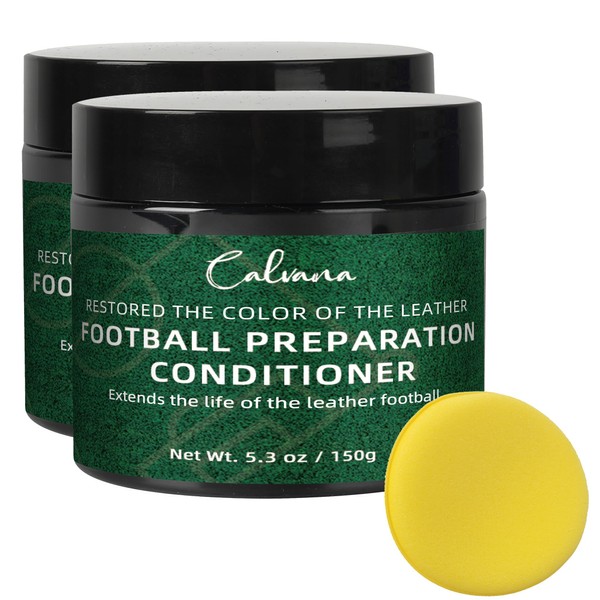 Calvana (2-Pack) 5.3 oz Leather Football Preparation Conditioner Kit, Includes